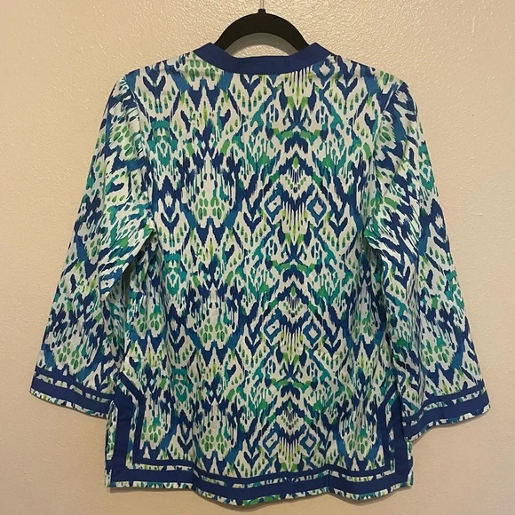 Soft Surroundings Kirti Ikat Tunic Size Small NWOT Cotton Blend Colorful - Picture 4 of 7